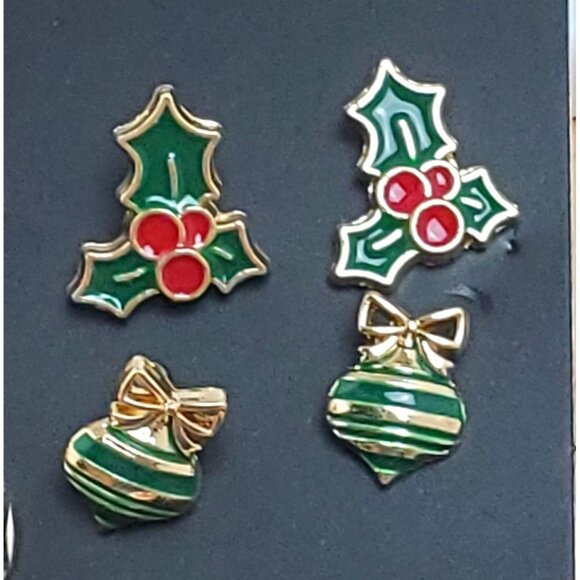 Christmas Earrings Post Back 12 Pairs - Picture 6 of 8